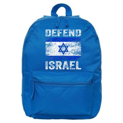 Defend Israel Support Israel I Stand With Israel Israel Flag 16 in Basic Backpack