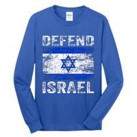 Defend Israel Support Israel I Stand With Israel Israel Flag Tall Long Sleeve T-Shirt