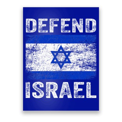 Defend Israel Support Israel I Stand With Israel Israel Flag Poster