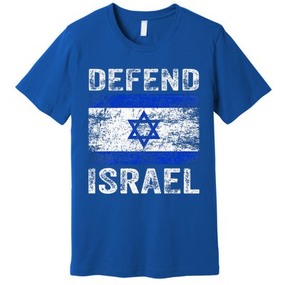 Defend Israel Support Israel I Stand With Israel Israel Flag Premium T-Shirt