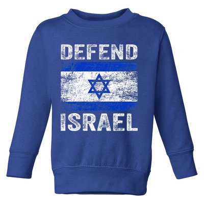 Defend Israel Support Israel I Stand With Israel Israel Flag Toddler Sweatshirt