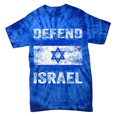 Defend Israel Support Israel I Stand With Israel Israel Flag Tie-Dye T-Shirt