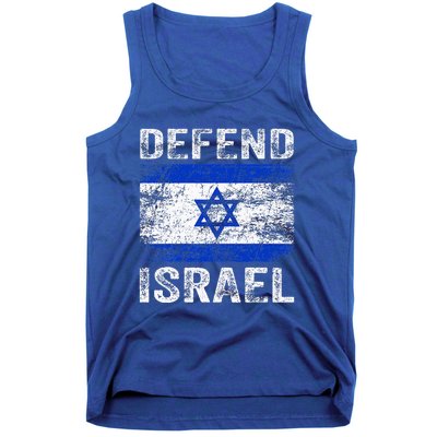 Defend Israel Support Israel I Stand With Israel Israel Flag Tank Top