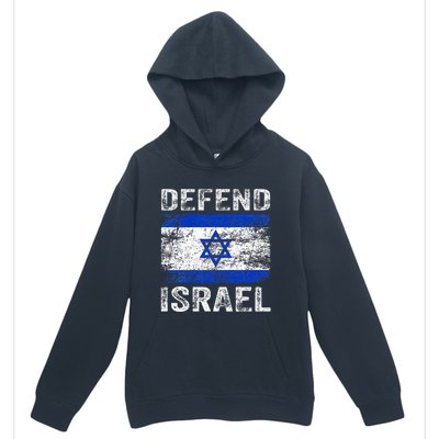 Defend Israel Support Israel I Stand With Israel Israel Flag Urban Pullover Hoodie