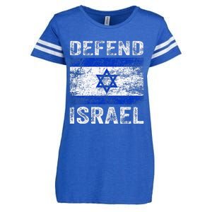 Defend Israel Support Israel I Stand With Israel Israel Flag Enza Ladies Jersey Football T-Shirt