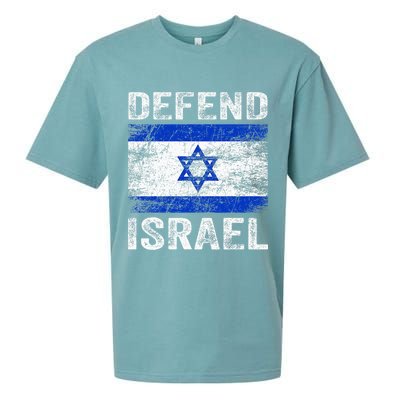 Defend Israel Support Israel I Stand With Israel Israel Flag Sueded Cloud Jersey T-Shirt