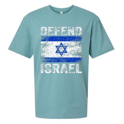 Defend Israel Support Israel I Stand With Israel Israel Flag Sueded Cloud Jersey T-Shirt