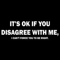 Disagree With Me Can't Force You To Be Right Wool Snapback Cap