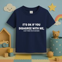 Disagree With Me Can't Force You To Be Right Toddler T-Shirt
