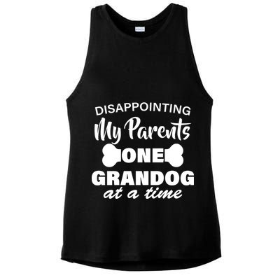 Disappointing My Parents One Grandog At A Time Ladies PosiCharge Tri-Blend Wicking Tank