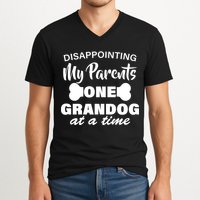 Disappointing My Parents One Grandog At A Time V-Neck T-Shirt