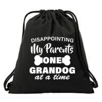 Disappointing My Parents One Grandog At A Time Drawstring Bag