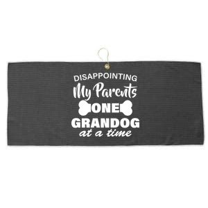 Disappointing My Parents One Grandog At A Time Large Microfiber Waffle Golf Towel