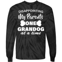 Disappointing My Parents One Grandog At A Time Tie-Dye Long Sleeve Shirt