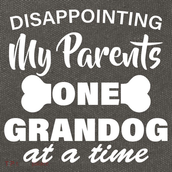 Disappointing My Parents One Grandog At A Time Cotton Canvas Backpack