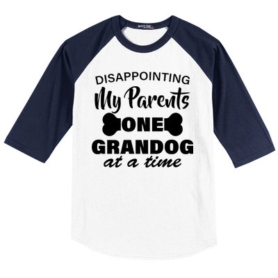 Disappointing My Parents One Grandog At A Time Baseball Sleeve Shirt