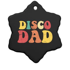 Disco Dad Ceramic Star Ornament