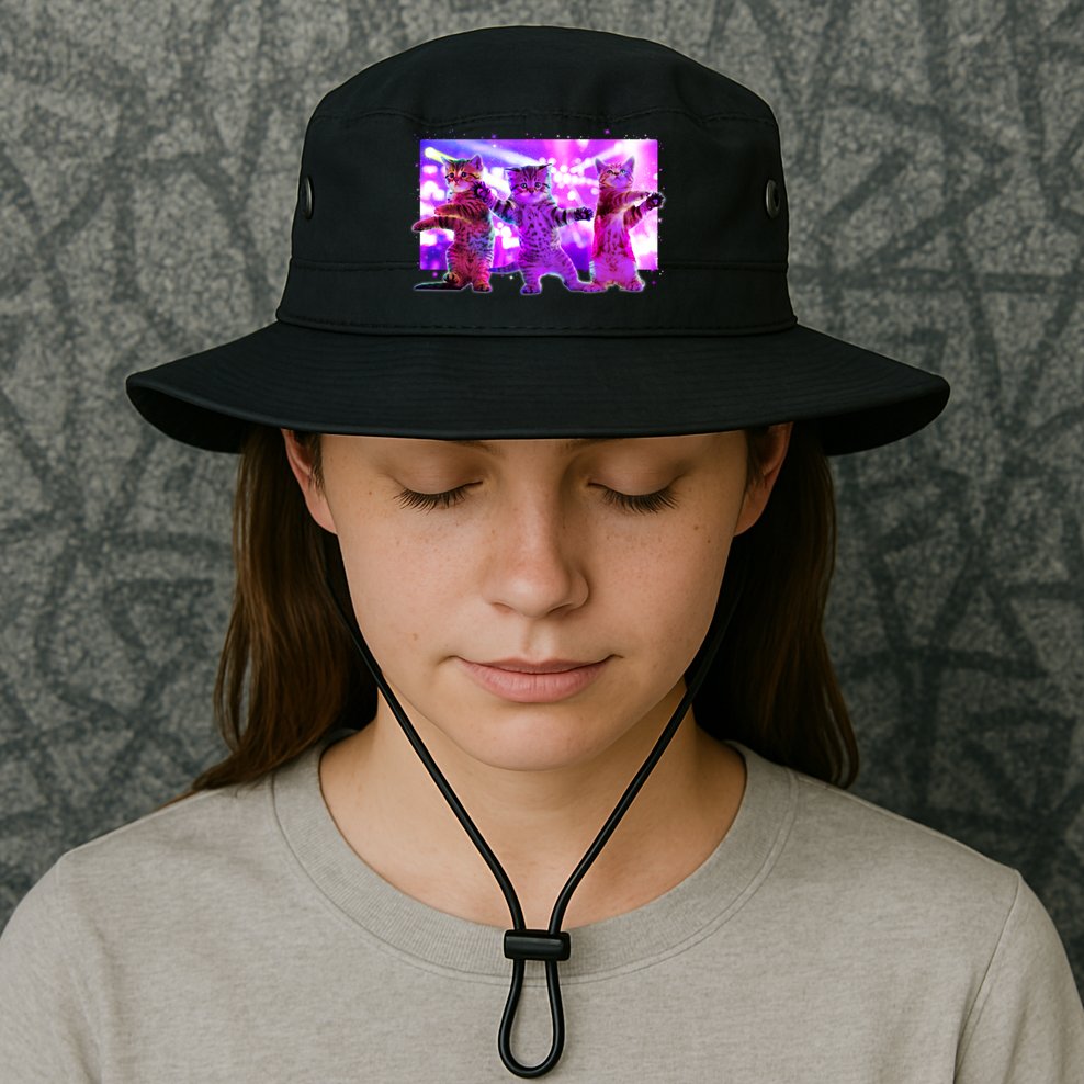 Disco Dance Party Cats Bucket Hat