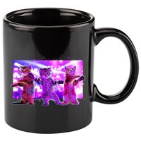 Disco Dance Party Cats 11oz C Handle Ceramic Mug