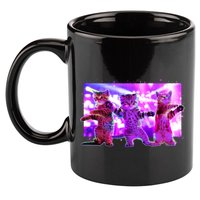 Disco Dance Party Cats 11oz C Handle Ceramic Mug