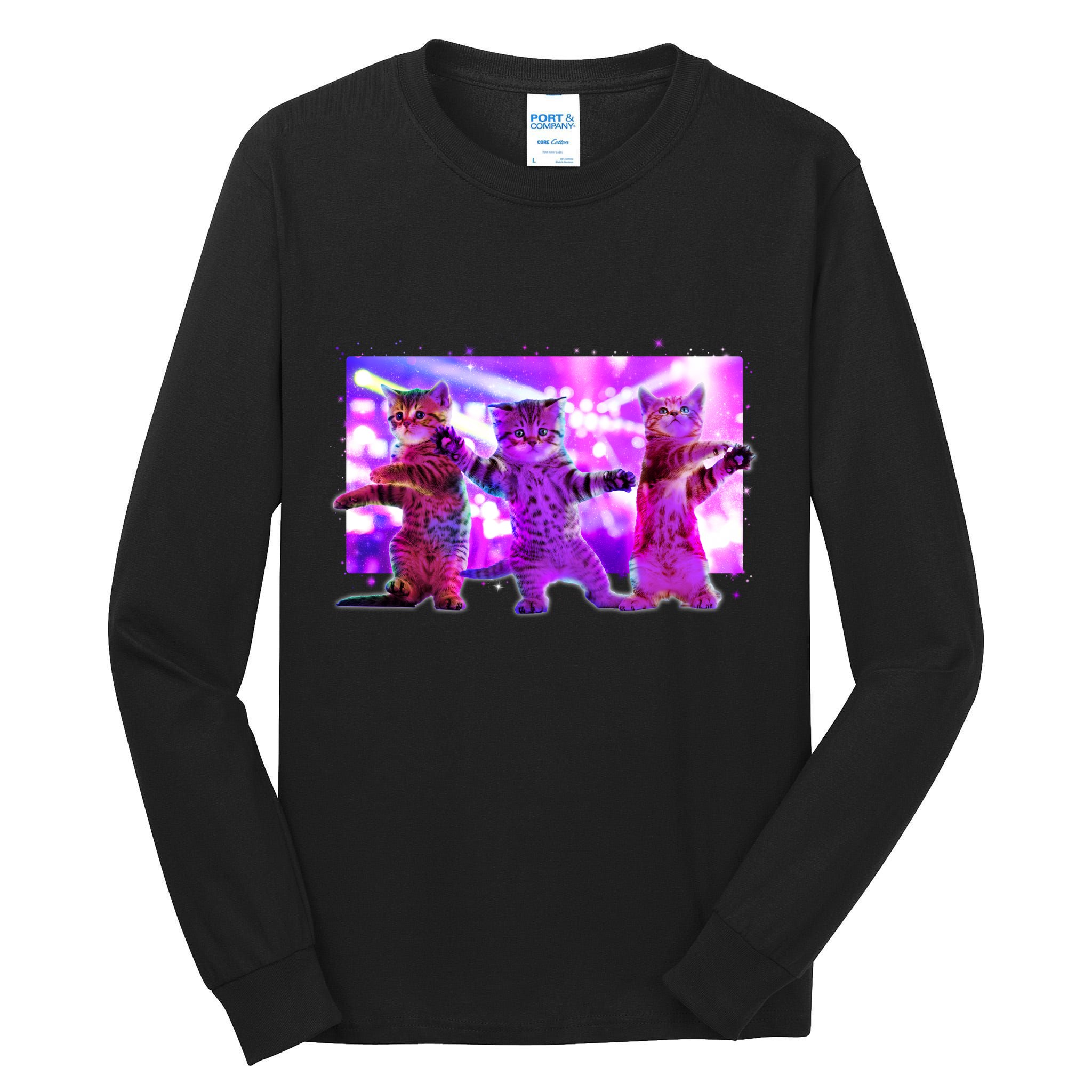 Disco Dance Party Cats Tall Long Sleeve T-Shirt