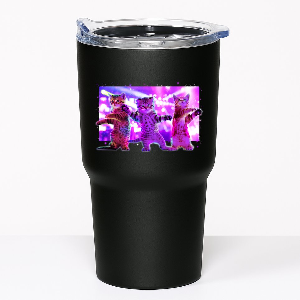 Disco Dance Party Cats Tumbler