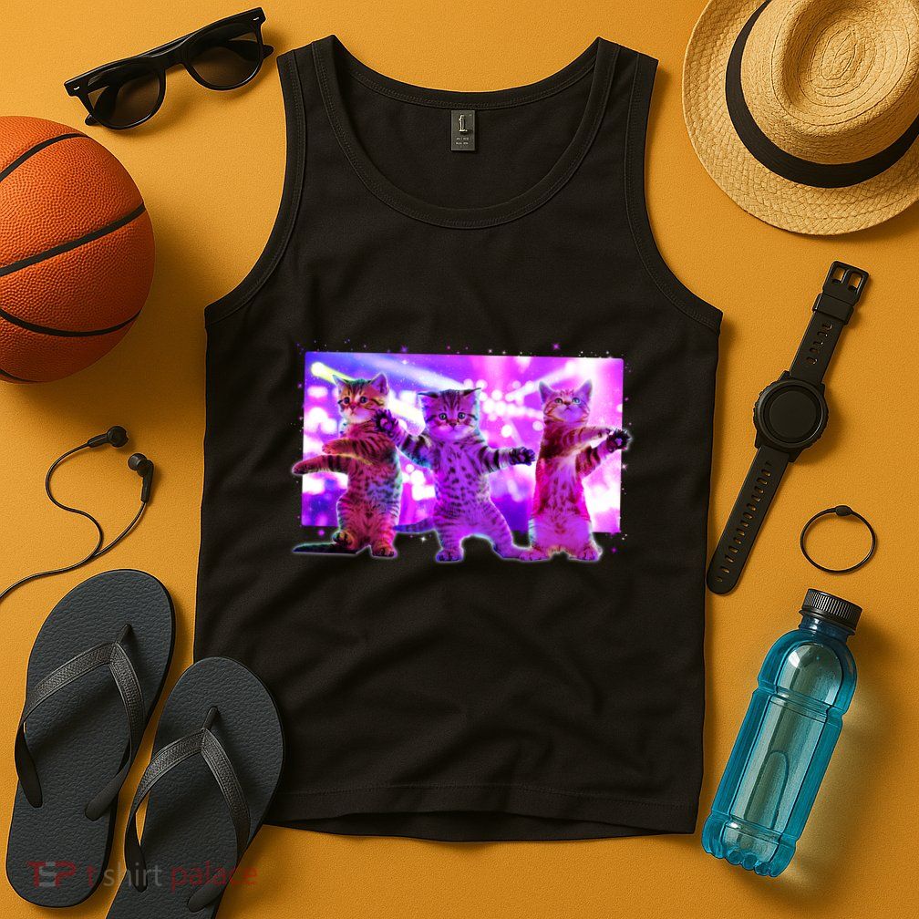 Disco Dance Party Cats Tank Top