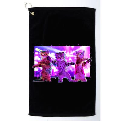 Disco Dance Party Cats Golf Towel