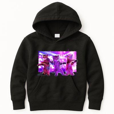 Disco Dance Party Cats Kids Hoodie