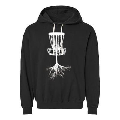 Disk Golf Tree Roots Funny Sports Garment-Dyed Fleece Hoodie