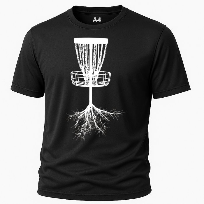 Disk Golf Tree Roots Funny Sports Cooling Performance Crew T-Shirt