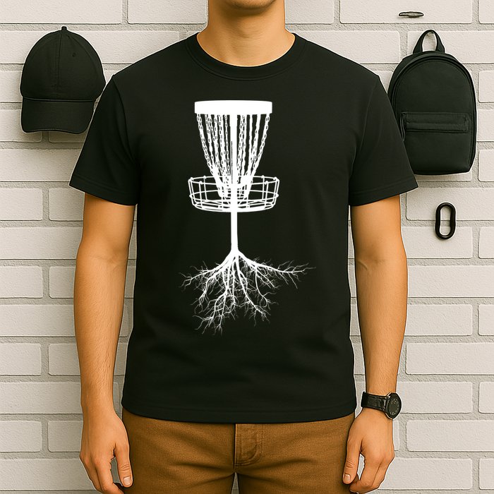 Disk Golf Tree Roots Funny Sports T-Shirt
