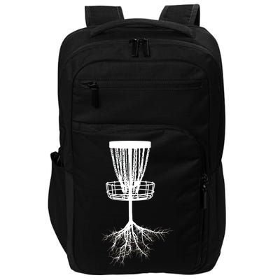 Disk Golf Tree Roots Funny Sports Impact Tech Backpack