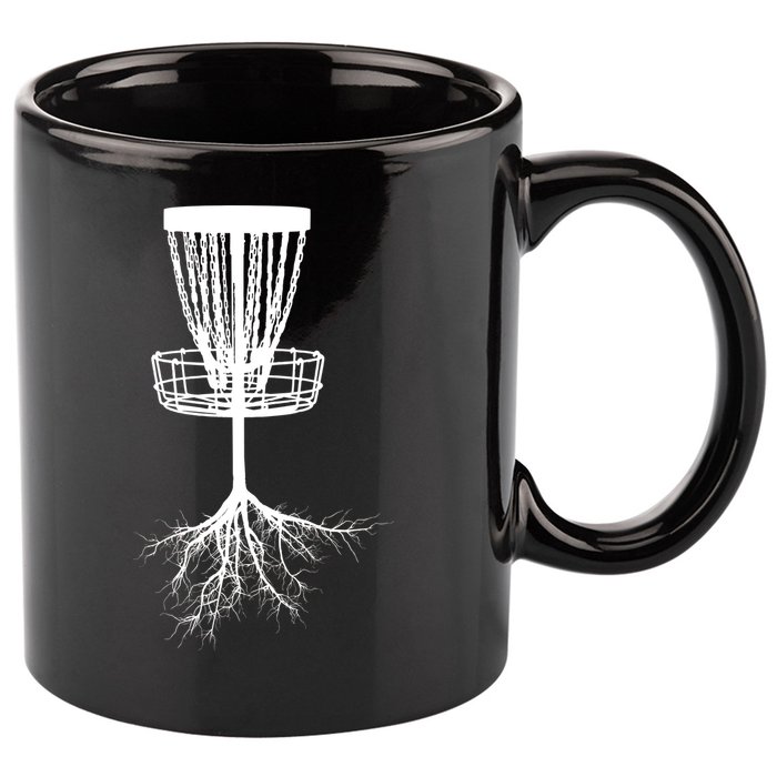 Disk Golf Tree Roots Funny Sports 11oz C Handle Ceramic Mug