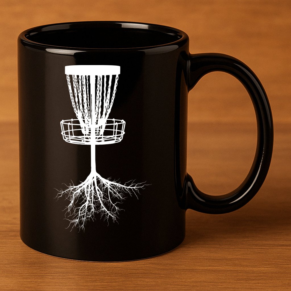 Disk Golf Tree Roots Funny Sports 11oz C Handle Ceramic Mug