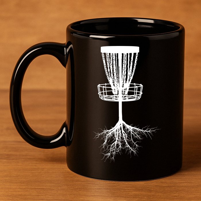 Disk Golf Tree Roots Funny Sports 11oz C Handle Ceramic Mug
