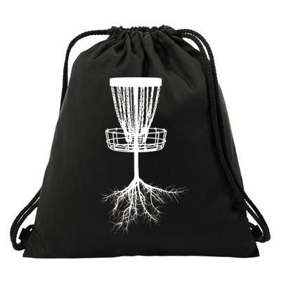 Disk Golf Tree Roots Funny Sports Drawstring Bag