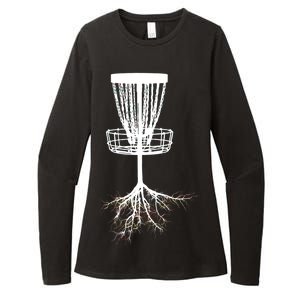 Disk Golf Tree Roots Funny Sports Womens CVC Long Sleeve Shirt