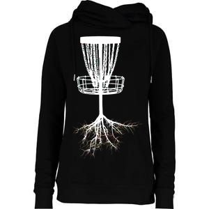 Disk Golf Tree Roots Funny Sports Womens Funnel Neck Pullover Hood