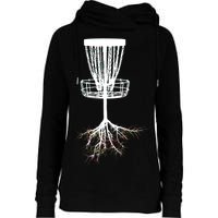 Disk Golf Tree Roots Funny Sports Womens Funnel Neck Pullover Hood