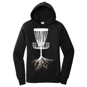 Disk Golf Tree Roots Funny Sports Women's Pullover Hoodie