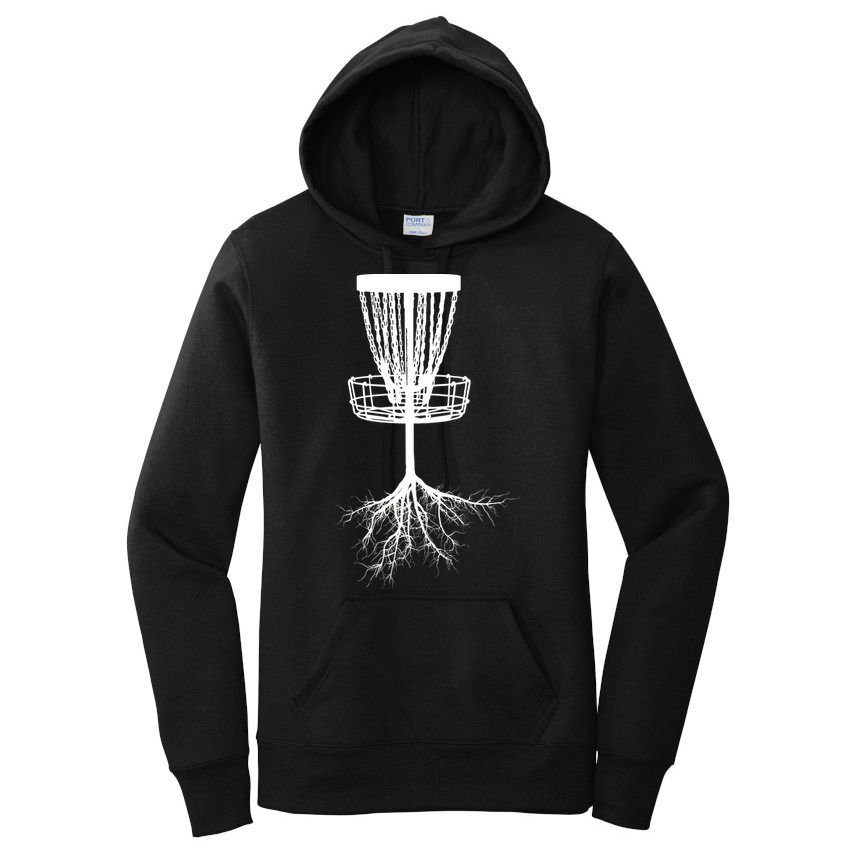 Disk Golf Tree Roots Funny Sports Women's Pullover Hoodie
