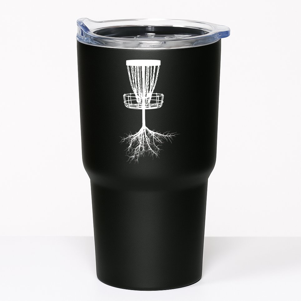 Disk Golf Tree Roots Funny Sports Tumbler