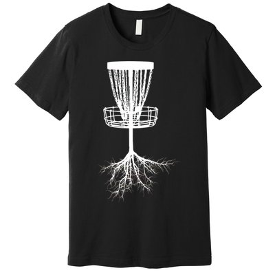 Disk Golf Tree Roots Funny Sports Premium T-Shirt
