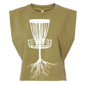 Disk Golf Tree Roots Funny Sports Garment-Dyed Women's Muscle Tee