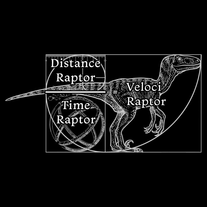 Distance Time Veloci Raptor Baby Bodysuit