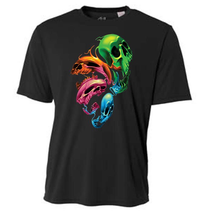 Distorted Skulls Cooling Performance Crew T-Shirt