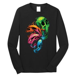 Distorted Skulls Long Sleeve Shirt