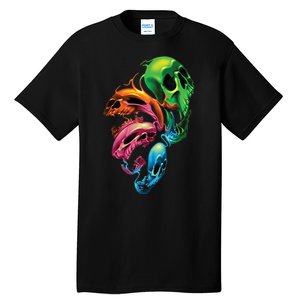 Distorted Skulls Tall T-Shirt