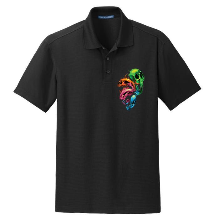 Distorted Skulls Dry Zone Grid Polo